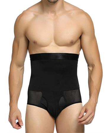 OLIns Men's High Waist Boxer Shorts - Compression Tummy Control Body Shaper Pants XXL in Black - International Shipping Available - Buy Online on GoSupps.com