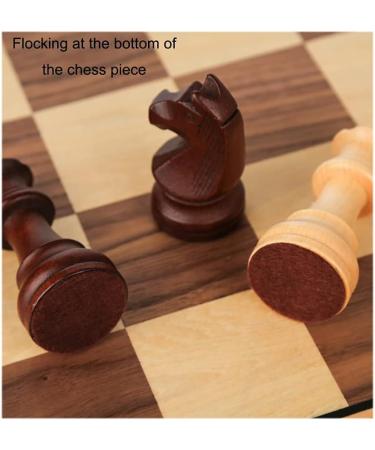 Chess Set 2 in 1 Portable Chess Set and Checkers Classic with Folding Wooden Chessboard and Storage Slots Board Game (Size : 42cm) (42cm) - Buy Online on GoSupps.com