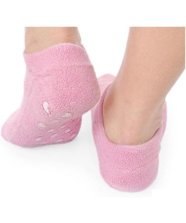 Pinkiou Moisturising Silicone Gel Socks for Dry, Cracked Feet - Pink Foot Mask for Women - Hydrating and Moisturizing Socks - Buy Online on GoSupps.com