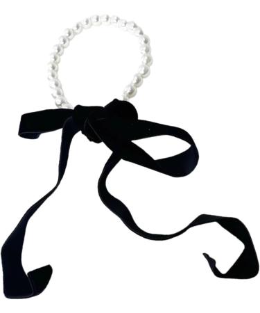 VSILAY Elegant Dark Green Velvet Loop Choker Necklace for Women | Imitation Pearls Collarbone Chain | Y2K Wedding Jewelry & Gift - Buy Online on GoSupps.com