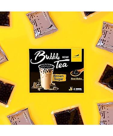 BOBA CHiC Instant Bubble tea kit - Real BOBA Ready in 30 seconds Brown Sugar Flavor boba - Premium Tea - Authentic Okinawa Brown Sugar Milk Tea- 5 sets to make 5 cups of 16oz large servings - Buy Online on GoSupps.com
