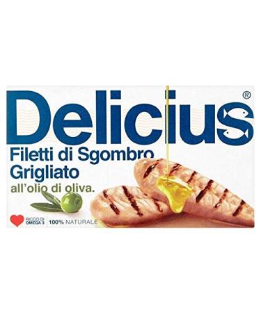 2X Delicius Grilled Mackerel Fillets in Olive Oil 85g