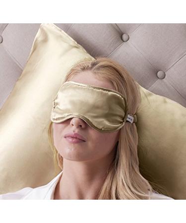 Jasmine Silk 100% Pure Silk Filled Eye Mask/Sleeping Mask Sleep Mask - Taupe
