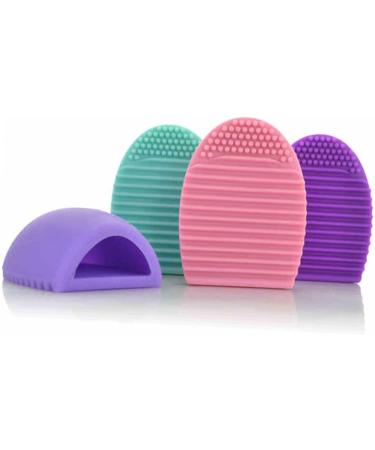 Housoutil Makeup Cleanser Cosmetic Brush Cleaning Tool Silicone Brush Cleaning Mat Silicone Brush Cleaner Glass Nasal Spray Make up Brush Cleaning Pads Travel Accessories Mini medium Black - Buy Online on GoSupps.com