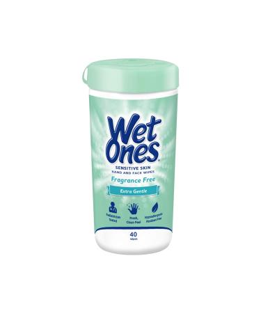 Wet Ones Sensitive Skin Hand & Face Wipes - Extra Gentle 40 Ea - Buy Online on GoSupps.com