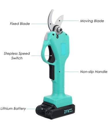 Electric Pruning Shears 0-30Mm with Rechargeable Battery Led Lights Professional Cordless Tree Branch Cutter Scissors-Yellow (Yellow) Small Gift - Buy Online on GoSupps.com