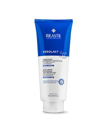 Rilastil Xerolact Moisturizing Base Cream for Face and Body Nourishing and Protecting Moisturizing 48 Hours - Odorless - For Dry & Very Dry Skin For The Whole Family 400ml