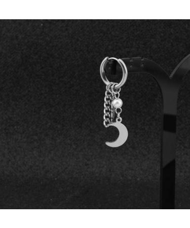 Mshion Unisex Moon Stud Earrings with Jewelry Box - 1 Pair | Unique Gift Idea - Buy Online on GoSupps.com