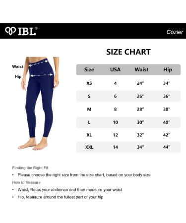 IBL Women's High Waist Yoga Leggings with Pockets - Medium Black, 27 Inseam - Buy Online on GoSupps.com