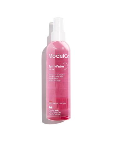 ModelCo Tanning Water - Self-Tan Body Spray - Turns Skin Golden Tan Within Hours - Hydrates and Nourishes the Face and Body - No Clogged Pores, Dry Skin, or Stained Sheets and Clothes - 6.76 fl oz