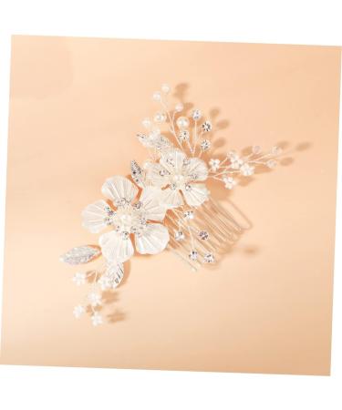 Angoily Bridal Hair Accessories Flower Hair Combs Wedding Headdress Red Flower Hair Comb Wedding Hair Clip Bridal Headpiece Pearl Tiara Abs Bridesmaid Hair up Mori Department - Buy Online on GoSupps.com