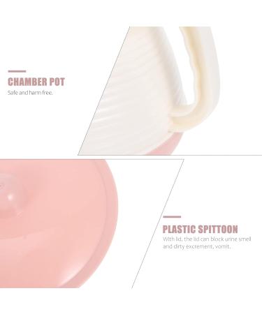 Housoutil 1PC Chamber Pot with Lid Bedpan Bedside Urinal Bottle with Cover and Handle Bed Pan Urine Bucket to Suitable for Household Pregnant Kids Elderly Adults (Pink) - Buy Online on GoSupps.com