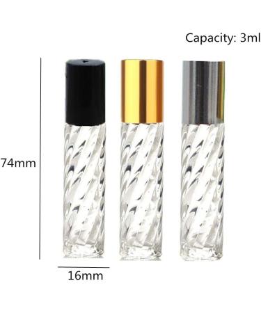 Buy Refillable Glass Roller Bottles for Essential Oils - Silver Caps - Durable & Stylish | Perfect for Aromatherapy & DIY Blends - Buy Online on GoSupps.com