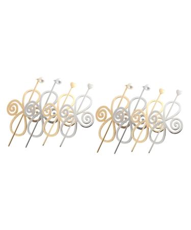 minkissy 8 Sets Hairpin Hair Barrettes Hair Clips Metal Womens Hair Accessories Metal Hair Clips for Women Medium Hair Clips for Women Tiaras for Girls Alloy Emptiness Miss Chopsticks