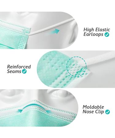 HIWUP 50-Pack Multicolor Disposable Face Masks for Adults & Teens - 3 Layer Protection - Buy Online on GoSupps.com