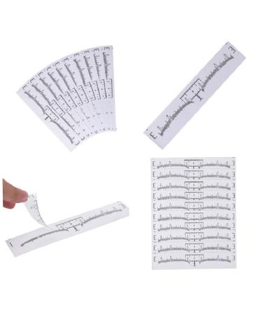 Angoily 100pcs Disposable Eyebrow Ruler Disposable Gauge Makeup Eyebrow Stencil Eyebrow Measure Mini Caliper