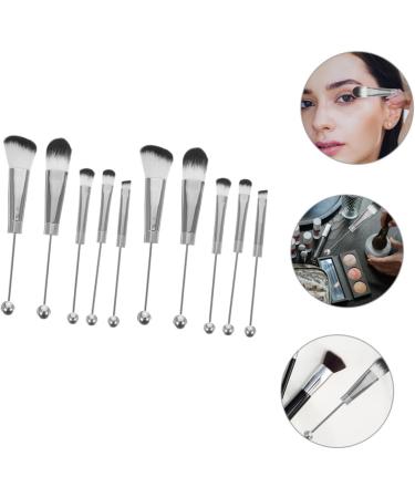 Beavorty Foundation Brush 2 Sets Metal Handle Makeup Brush Eye Shadow Eyeshadow Eyebrow Brush Eye Makeup Brush Concealer Brush Blush Brush Loose Powder Brush Beaded Paint Stainless Steel - Buy Online on GoSupps.com