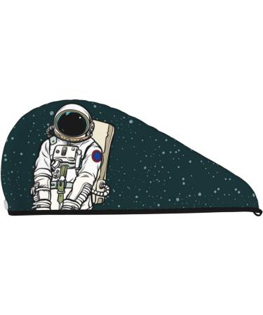 Astronaut Traveler Microfiber Hair Towel Wrap - Soft Super Absorbent Coral Velvet for Long Curly & Thick Hair - Quick Drying Hair Cap for Women - Buy Online on GoSupps.com