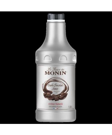 MONIN Premium Dark Chocolate Sauce 1.89L for Frappes Desserts Cocktails Hot Chocolates and Garnishes..Vegan-Friendly Allergen-Free. 100% Natural Flavour