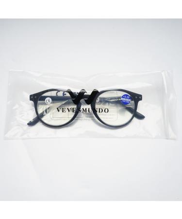 Vevesmundo Vintage Blue Light Filter Reading Glasses | Anti-Blue Light Visual Aid for Men & Women | Transparent Light Brown 2.0x - Buy Online on GoSupps.com