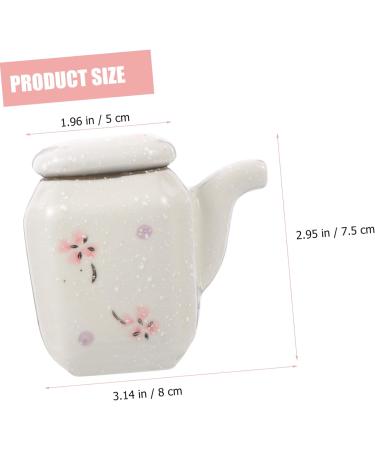 ABOOFAN 3pcs Ceramic Soy Sauce Pot Japanese Oil Dispenser Vinegar Jar Porcelain Olive Oil Bottle Oil Pot Vinegar Bowl Kitchen Seasoning Jar Japanese Soy Sauce Shoyu Ceramics Lecythus White 8X7.5X5CMx3pcs Whitex3pcs - Buy Online on GoSupps.com