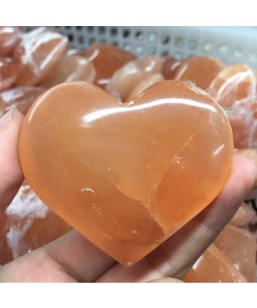 Big Size Natural Orange Selenite Heart Crystals Specimen for Home Decoration s - Buy Online on GoSupps.com