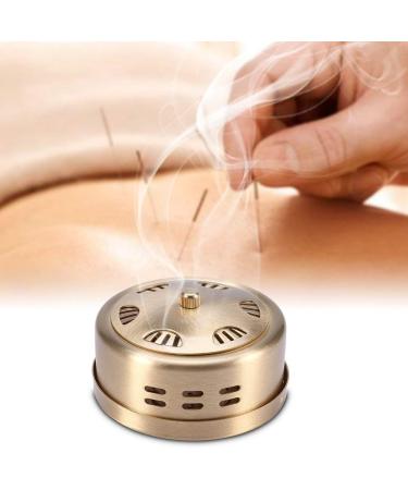 Adjustable Copper Moxibustion Box - 3 Corridors Thickened Acupuncture Burner Holder with Temperature Control for Senior Health Care - Buy Online on GoSupps.com