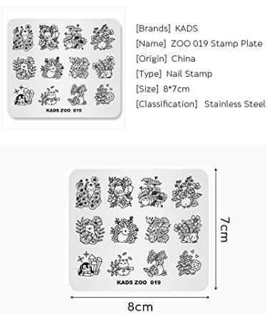 KADS Nail Art Stamping plate Nail Template Nail Art Design Tool Nail DIY Design Image Plate (ZO019) - Buy Online on GoSupps.com