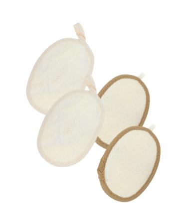 NOLITOY 4pcs loofah Scrub Sponge mat Bath Ball/Bath Wipe/Bath Flower Shower loofah Body Scrubber loofah Sponge Bathing loofah Sponge Scrubber Bath Shower loofah Scrubber Body 8cm