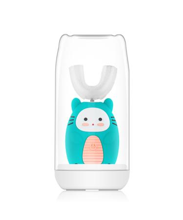 Kids U Shaped Electric Toothbrush Aged 2 6 Sonic Kids Toothbrush with 3 Cleaning Modes 30-Second Timer IPX7 Waterproof Green