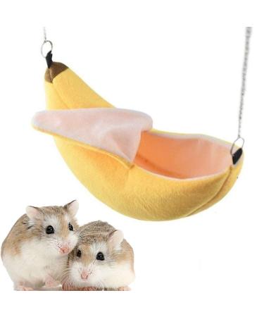 Banana Hamster Bed House Hammock Small Animal Warm Bed House Cage Nest Hamster Accessories for Sugar Glider Hamster Small Bird Pet