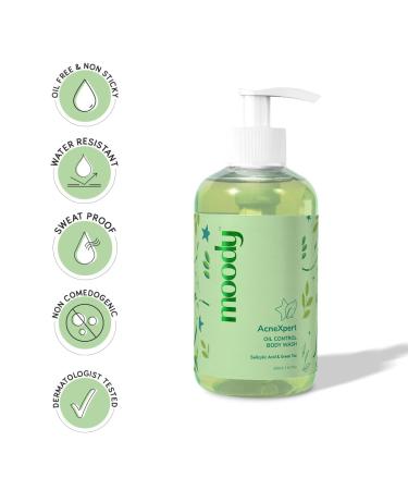 Moo dy AcneXpert Body Wash - 2% Salicylic Acid 5% Niacinamide & Green Tea | Acne Prevention & Deep Cleanse | Paraben & Sulphate Free | 200ml - Suitable for All Skin Types - Buy Online on GoSupps.com