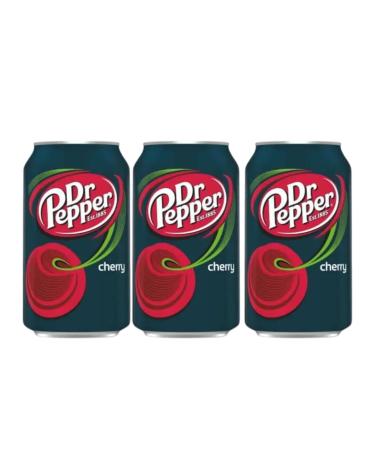 Candybox Carbonated drink dr Pepper - American sweets - refreshing drink - drinks cans - party drinks - taste cherry soda - 1065ml 3 pieces 3 pack cherry