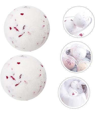 Mikinona Mikinona 2 Pieces Bubble Bath Ball Round Bath Milk Rose Petals Bath Bomb Maker Essential Oil Moisturize Sea Salt - Buy Online on GoSupps.com