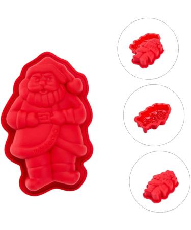 PRETYZOOM 2 Pcs Baking Mold Christmas Cookie Shape Christmas Resin Moulds Xmas Silicone Xmas Embossing Silicone Christmas Chocolate Molds Sandwich Xmas Molds Candle Silica Gel Fudge 18.2X11.5X3CM As Shown - Buy Online on GoSupps.com