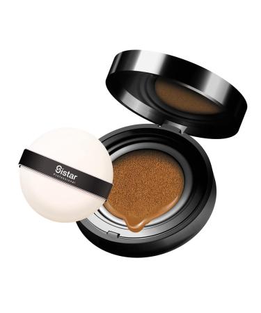 Sistar Skin Perfecting BB Cushion Full Coverage Long Lasting Natural Glow Foundation On The Go Case With Mirror (Medium)