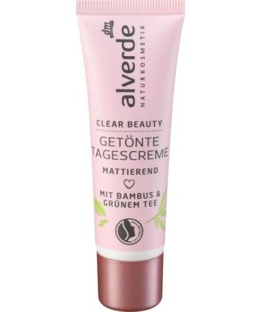 Alverde Naturkosmetic Cr me de jour teint e matifiante 30 ml avec extrait de bambou et de th vert
