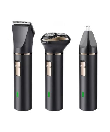 3 in 1 beard Grooming Kit Shaver Waterproof Shavers Facial electric Razor Razors nose hair body trimmer for Man Black