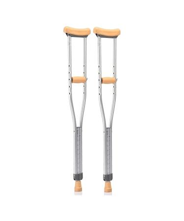 Safety Crutches Portable Walking Cane Height Adjustable Armpit Walking Sticks Ergonomic Design Crutches 2pcs Aluminum Canes Walking Crutch Comfortable Independence Small