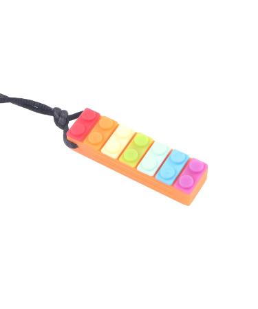 Baby Teether Necklace - Silicone Sensory Chew Pendant for Boys Girls (Orange) - Buy Online on GoSupps.com