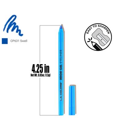 L.A. Colors Neon Gel Eyeliner - Long Wear, Intense Color Eye Liner Pencil + Free Zipper Bag - Buy Online on GoSupps.com