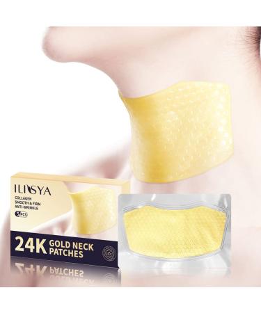 ROUSE Neck Anti-Wrinkle Pads 5pcs-Collagen Gold Neck Patches Firming Nourishing Neck Lift Mask Patch Fine Lines Removal Hydrating