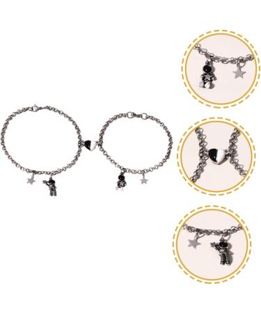 Zerodeko 5 Pairs Astronaut Bracelet Wrist Bracelet Wrist Decoration Couple Matching Bracelet for Couples Couple Wrist Jewelries Miss Stainless Steel Wristband Adjustable - Buy Online on GoSupps.com
