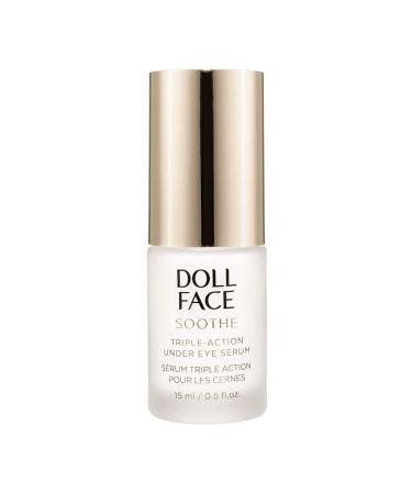 DOLL FACE Beauty Under Eye Cream | Soothe Triple Action Serum for Dark Circles  Anti Aging  Bags and Puffiness | Powerful Peptide Complex | 15 ml / 0.5 fl. oz