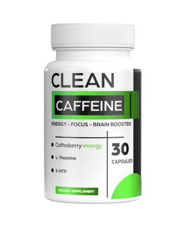 Clean Caffeine Pills - Coffeeberry Energy Caffeine - No Jitters - Clean Energy - Caffeine Pills - 30 day supply