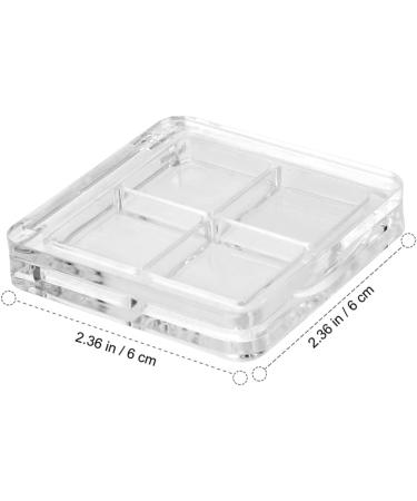 LALAFINA 10pcs Eyeshadow Boxes Compartment Eyeshadow Organizer Lipstick Containers 6x6cm Transparent - Buy Online on GoSupps.com