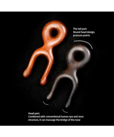 Sandalwood Nose Gua Sha Massage Tool | Antistatic Acupoint Face & Hand Massage Device for Nose Lifting - Buy Online on GoSupps.com