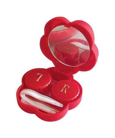 1 set of colored contact lenses holder for lentil container container for contact lenses contact case holder contact lens container contact lens holder travel small plastic make -up mirror