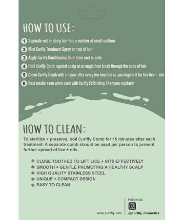 Cure Lice with Curiflys Stainless Steel Comb - Safe, Gentle & Effective Removal Tool for All Hair Types - Say Goodbye to Lice and Nits! - Buy Online on GoSupps.com