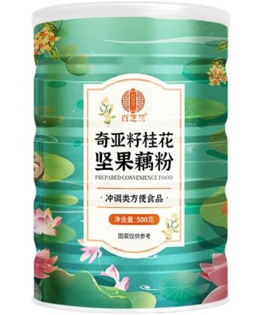 Chia Seed Sweet Scented Osmanthus Nut and Lotus Root Powder Soup Instant Brewed Meal Replacement Porridge Brewed Nut Lotus Root Starch Soup Nutritious and Healthy Breakfast (1 can) Fruit 1 count (Pack of 1) - Buy Online on GoSupps.com
